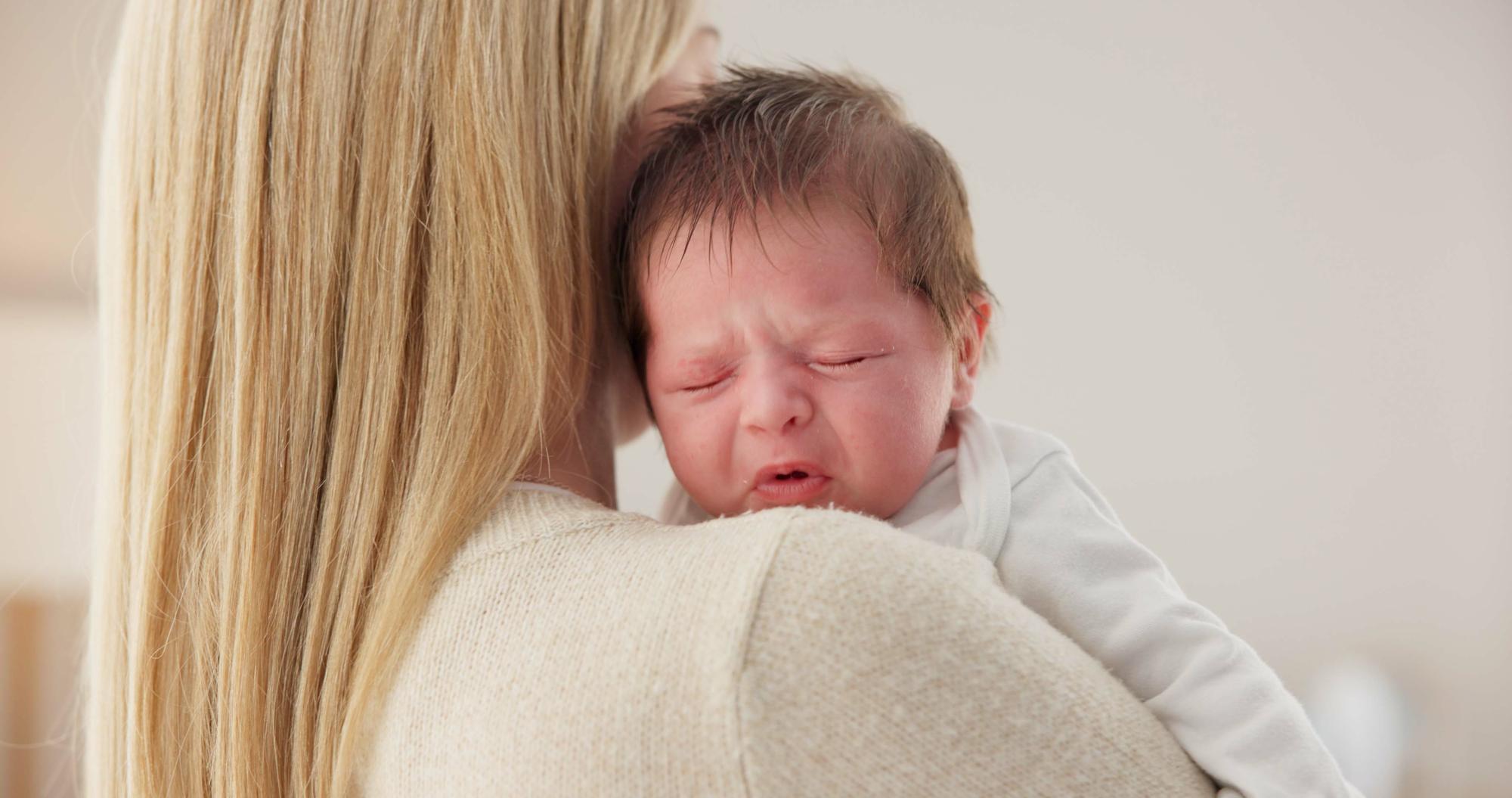 sleep-crying newborn